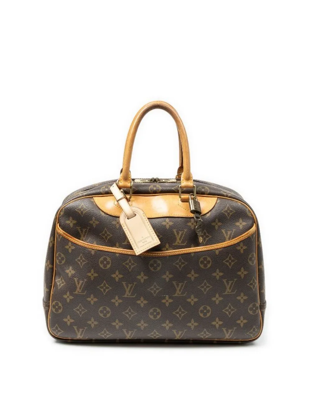 Louis Vuitton Deauville Brown Monogram Canvas Handbag